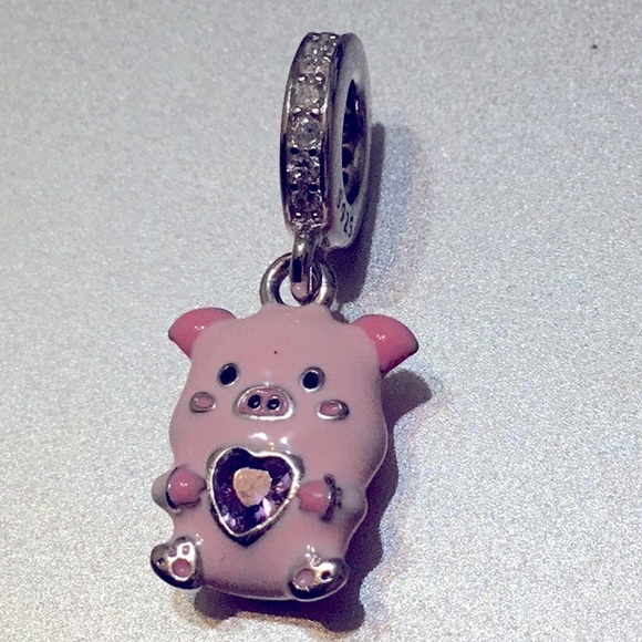 CHARM Jewelry - S925 Silver Pink Pig Charm Pandora Style